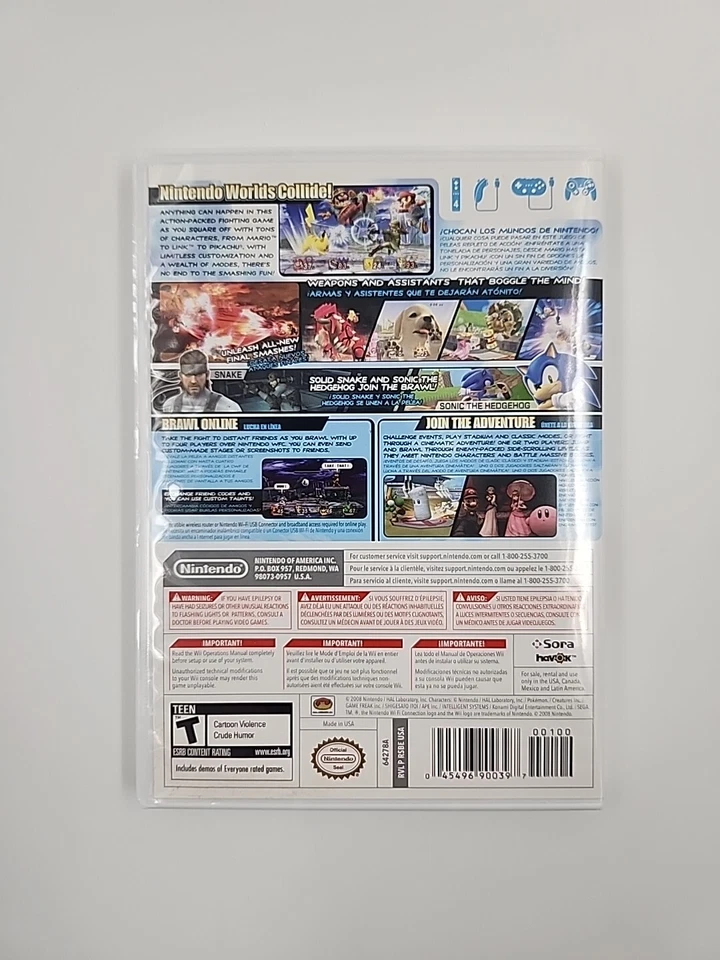 Super Smash Bros. Brawl Nintendo Wii Complete CIB - Image 2 of 4