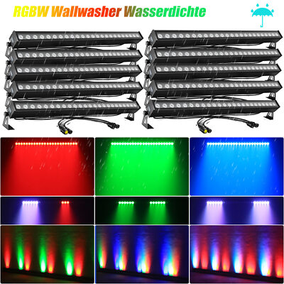 10X 192W 24 LED Wallwasher IP65 RGB Bühnenlicht DMX Wasserdicht Strobe Hochzeit