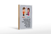 Holzschild Spruch 20X30 Cm Geschwister Sind FüReinander Da Deko Schild