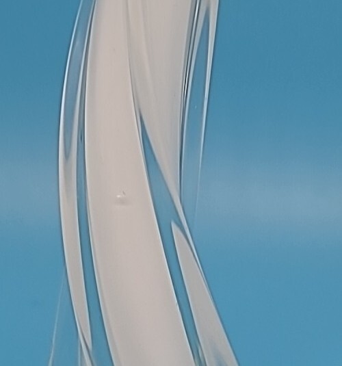 Glass Twisted Taper Dinner Candle Stick Holder Vintage 8 1/4" White
