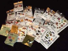 JUST ANOTHER BUTTON COMPANY Button Cards,MAGNETS,Pins,THREADERS,Counting Needles