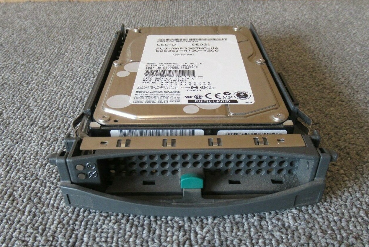 Fujitsu Enterprise MAP3367NC CA06200 36.7GB 10000RPM U320 SCSI 80P 8MB 3.5"" HDD