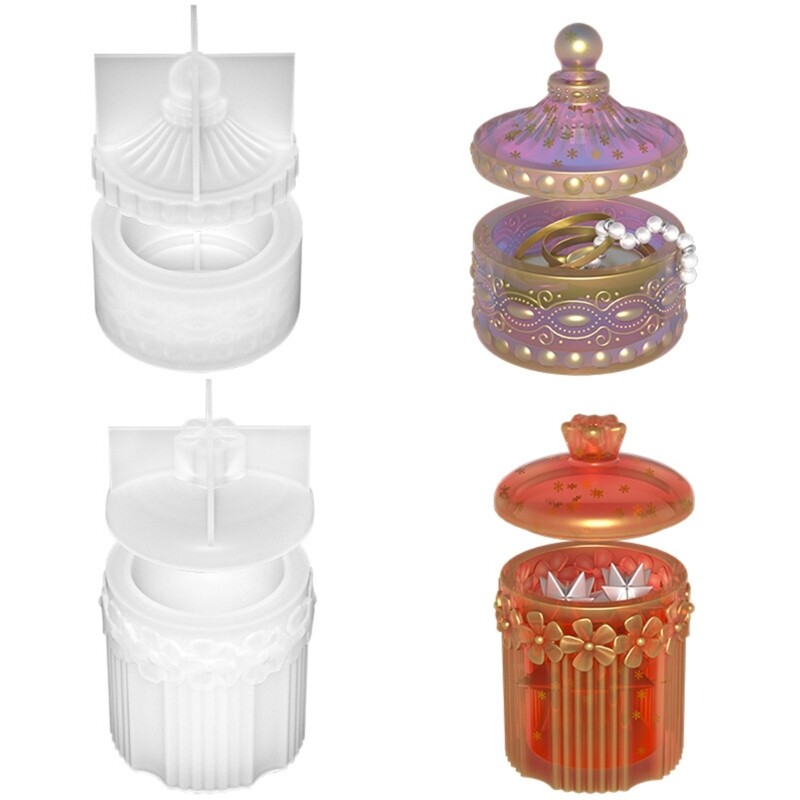 Silicone Jewelry Storage Box Mold for Resin Home Decor