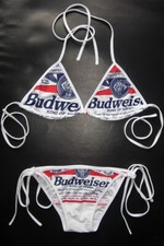 White BIKINI Swimsuit Ladies Swimming Costume Swimwear American Beer Designer