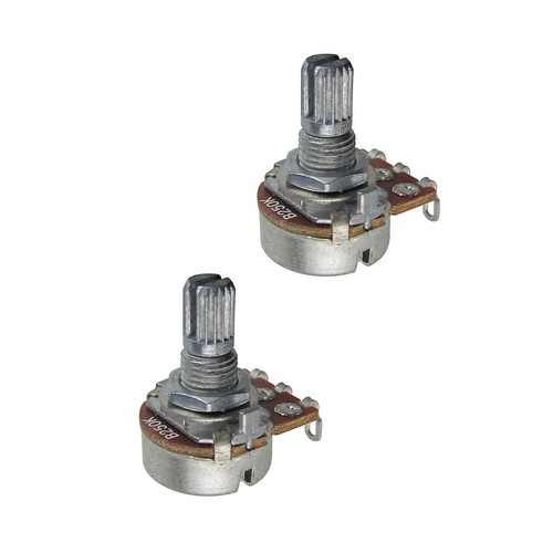 Juego de 2 PIEZAS A/B 250/500K ollas potenciómetros bajos para guitarra tamaño pequeño ollas cortas - Imagen 14 de 22