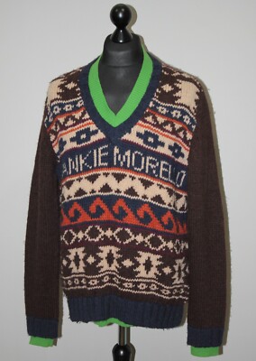 FRANKIE MORELLO mens alpaca wool pullover jumper sweater Size XL