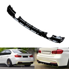 1X For BMW 3 Series F30 F31 12+ Gloss Black M Performance Rear Diffuser Exhaust