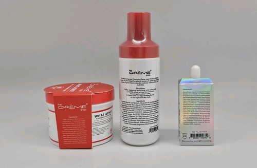 3PC The Creme Shop WHAT ACNE? Hydrating Serum + Exfoliating Pads + Balance Toner - Picture 3 of 6