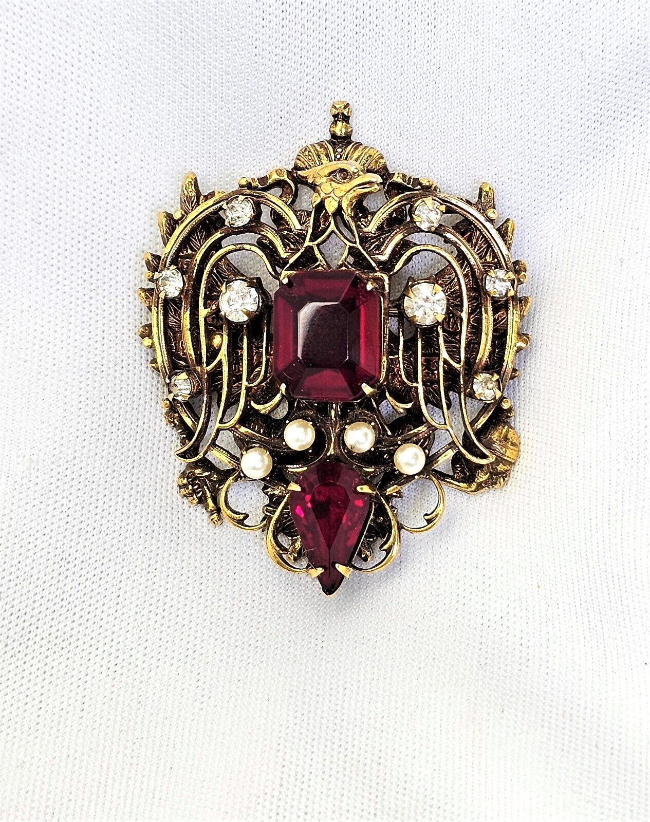 Imperial Eagle Brooch Unsigned Attributed to Nett… - image 1