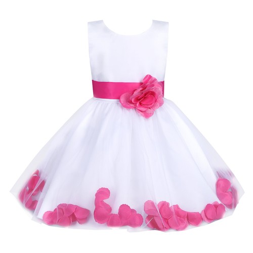 Kids Flower Girls Dress Bowknot Wedding Baptism Christening Tutu Dresses Gown - Picture 33 of 132