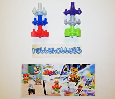 JACKS & SPINNERS COMPLETE SET OF 2 WITH PAPERS KINDER JOY SURPRISE EGG TOYS 2022