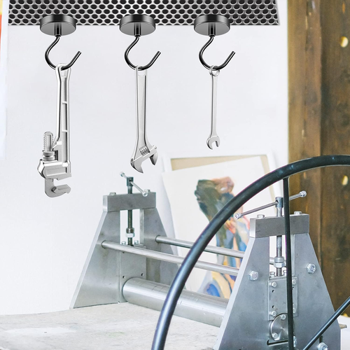 Heavy Duty Magnetic Hooks, 110 Lbs Capacity, 4-Pack for Home and Workplace - Picture 5 of 12