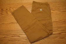 NWT WOMENS CARHARTT JEANS Size 18 Regular Slim Fit Double-Front Dungaree Brown