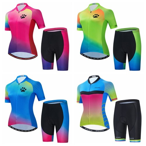 Jersey Ciclismo Mujer Conjunto Manga Corta Cortos Bicicleta Tops eBay