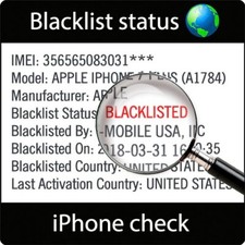Controllo lista nera iOS (lista nera / bloccato / sbarrato / perso / rubato)