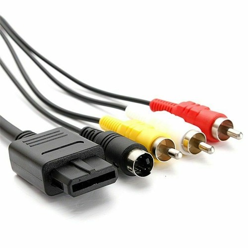 S-Video AV Composite Cables Cord Connection for Nintendo N64 SNES RCA 1.8m - Picture 8 of 13