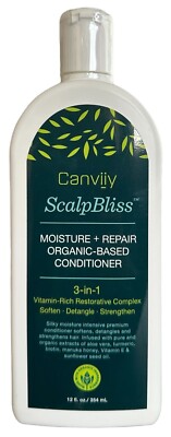 Canviiy ScalpBliss Moisture + Repair Organic-Based 3-in-1 Conditioner 12 Oz