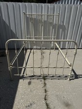 Vintage Double Antique Cast Iron Bed Side Rails Headboard Footboard