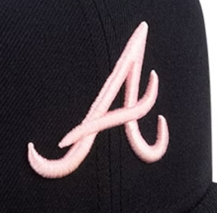 【US限定】NEW ERA 59FIFTY Atlanta Braves WS Teal Pink Men's New Era Pink/Blue Atlanta Braves Olive Undervisor