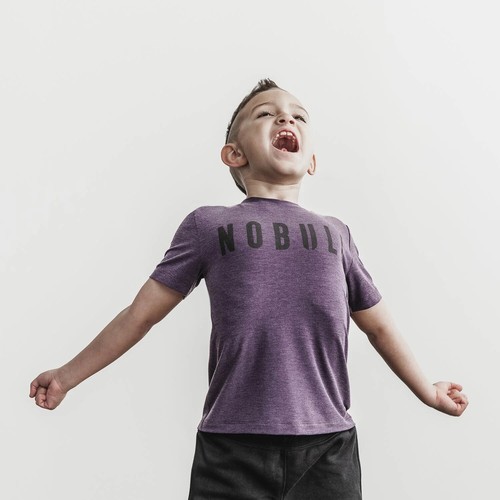 NWT NOBULL Unisex Kids Tee - Small - Purple - Picture 3 of 5