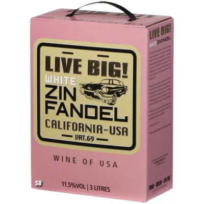 Live Big White Zinfandel Californien 11,5% vol 300cl BiB