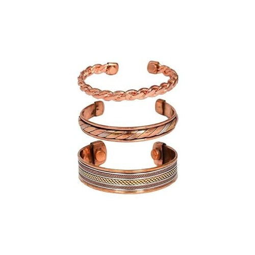 100% Copper Magnetic Bracelet Kada Healing Bracelets Arthritis Joint Pain Unisex - Picture 7 of 32