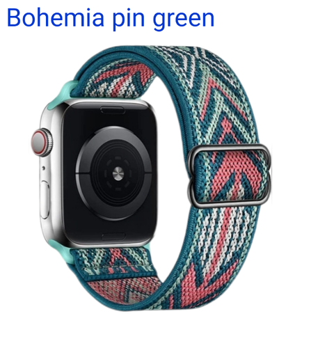 Bracelet de montre réglable élastique nylon pour Apple Watch Series 7/6/5/4/3/2/1/SE/Nike - Photo 13 sur 77