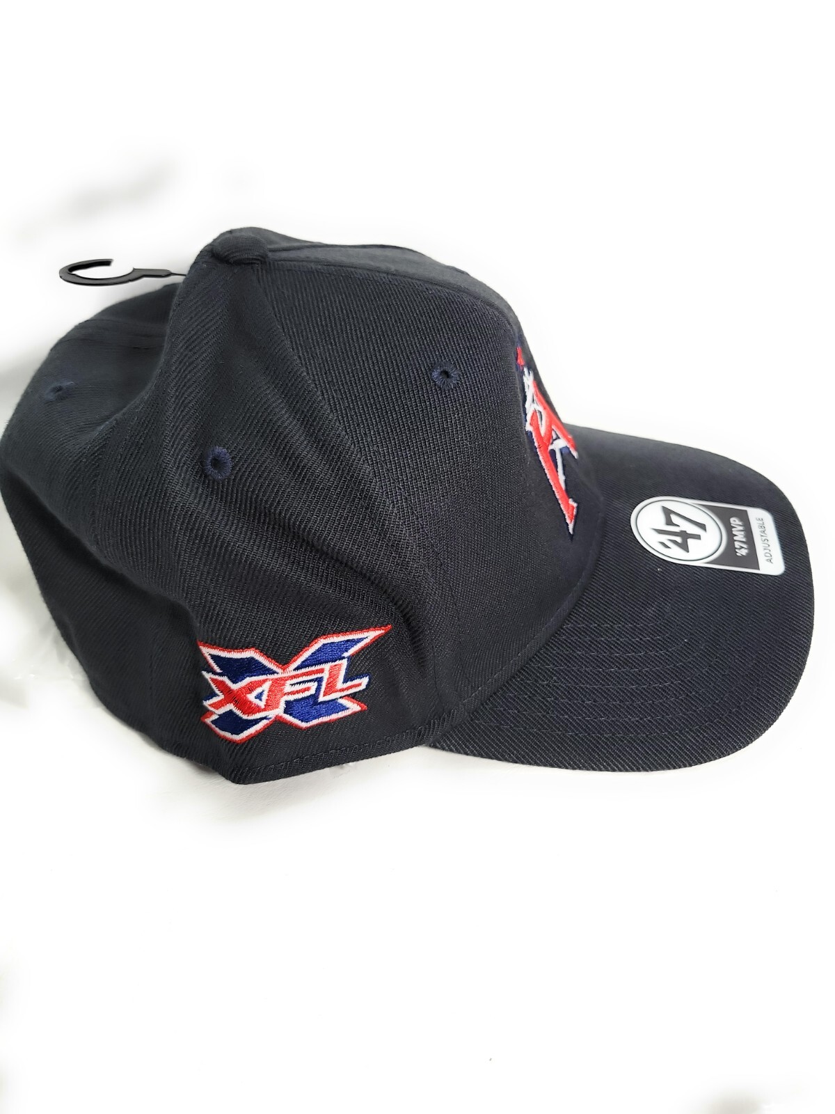 ‘47 XFL Houston Roughnecks MVP Adjustable Baseball Hat Cap, Black, Logo