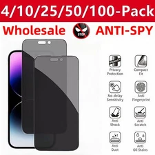 Wholesale Privacy Tempered Glass Screen Protector for iPhone 16 15 14 13 Pro Max