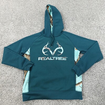 Pull à Capuche Realtree Outfitters Bleu, Taille S, Avec Logo, Pour La Chasse