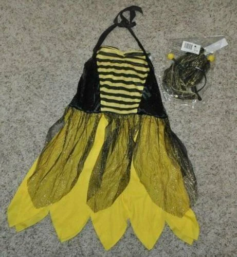 Disfraz de Abejorro Halloween 8/10 Amarillo Negro 3 Piezas Vestido Alas Fiesta Mujer Foto 2 de 4