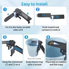 2PCS Mouse Seesaw - Rodent Trap for Home/Kitchen/Garage Use