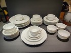 Setting For 8 Antique Haviland Limoges White Ranson With Serving Pieces — photo 1