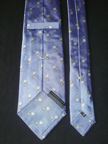 Corbata de seda Gianluca Isaia Napoli azul plateado y gris burbujas, Mi Italia - Imagen 4 de 6