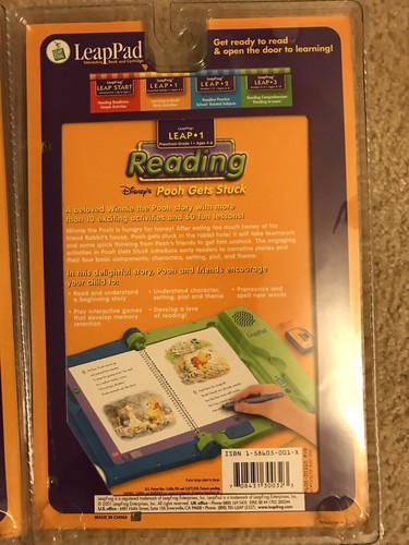 LeapPad2set Reading Bounce Tigger Bounce Pooh Get Stuck Brand New Factory Sealed - Picture 6 of 9