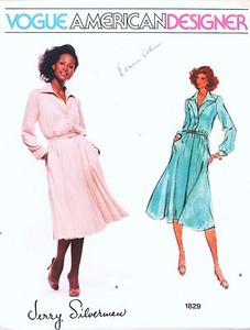 Vintage Vogue 1829 American Designer Jerry Silverman Pattern. Sz 10 Dress