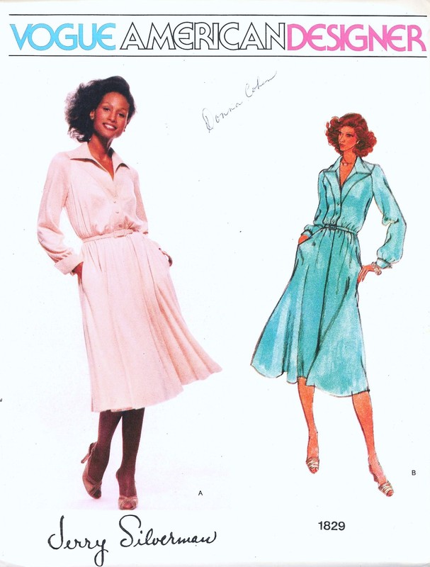 Vintage Vogue 1829 American Designer Jerry Silverman Pattern. Sz 10 Dress