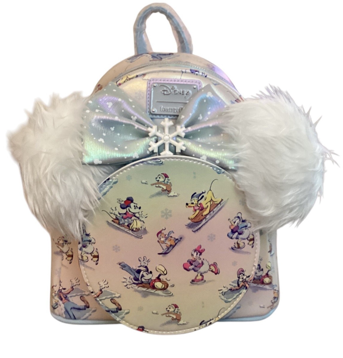 disney winter mini backpack Loungefly Disney Mickey and Friends Winter Wonderland Mini Backpack w/  Headband