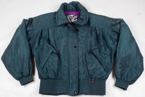 Vintage 80s Helly Hansen Europa Iridescent Green Ski Puffer Jacket Women's L/XL