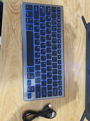 Kabellose Hintergrundbeleuchtung Tastatur Jelly Comb Ultra Dünn Multimedia Tasten Wiederaufladbar