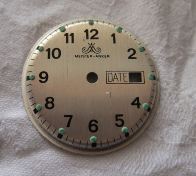 Original DDR Produktion Zifferblatt Ruhla MEISTER-ANKER Uhr Exp Ø 29,0 mm Neu
