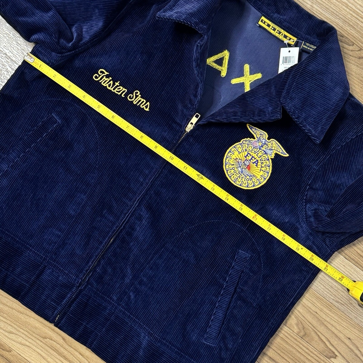 Vintage FFA Aldine Texas Sz M Corduroy CHAINSTITCH Jacket