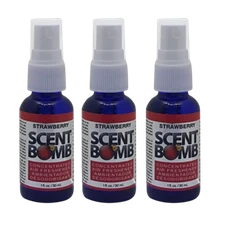 Scent Bomb 100% Oil Based Concentrated Air Freshener Spray, Strawberry, 3 Pack