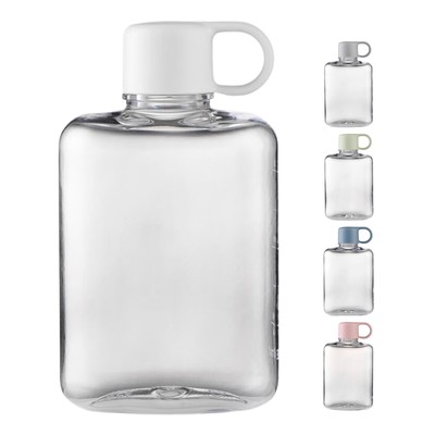 Tragbare flache Wasserflasche, 360 ml, schmal, quadratisch, für unterwegs