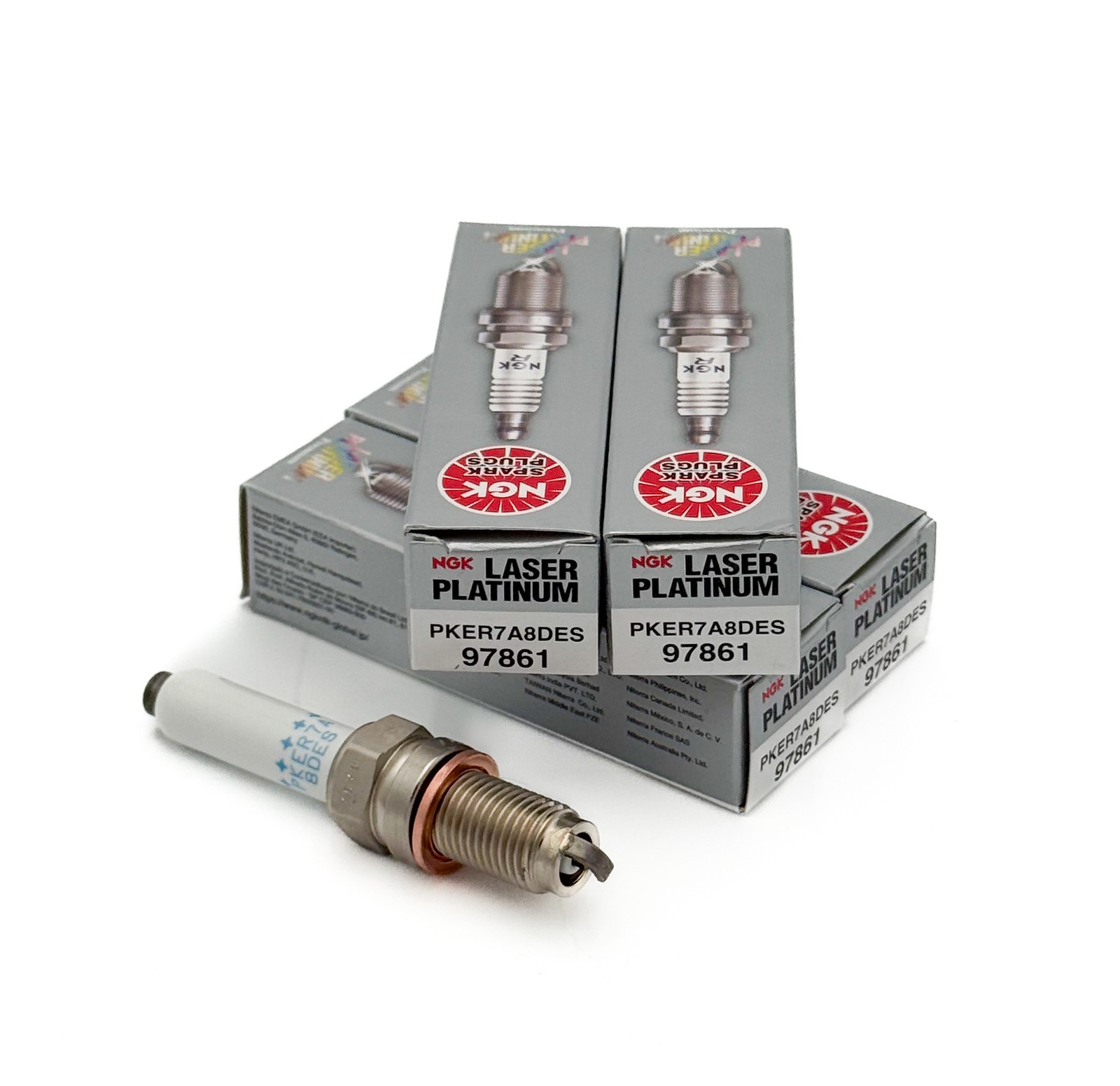 4X Spark Plug NGK 97861 PKER7A8DES For Audi VW Seat Skoda 1.4L TFSI TGI