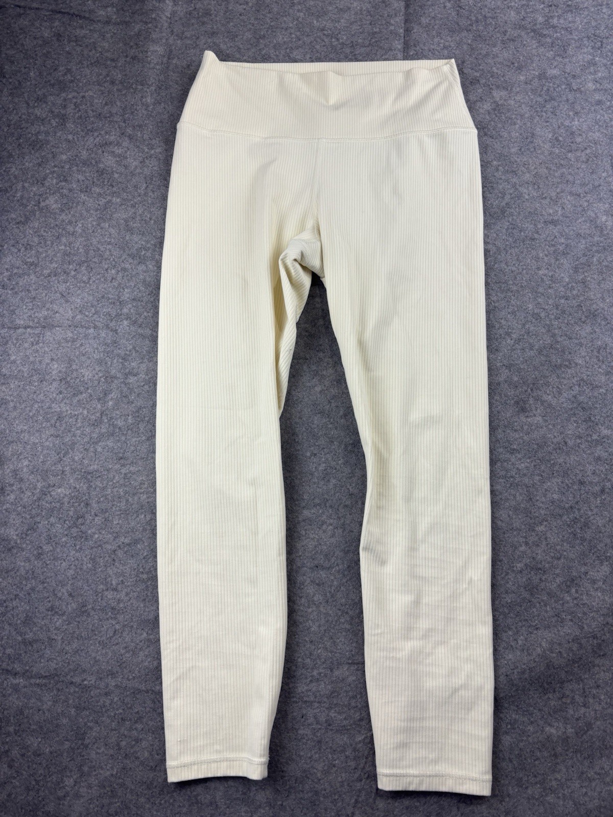 Athleta Leggings Butter Yellow Transcend 7/8 Tight Ribbed Seamless Women’s S