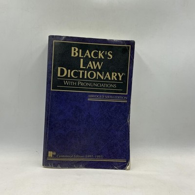 Vintage Black's Law Dictionary With Pronunciations Henry Black Blue PB 1994 Law