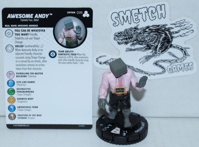 FFFF 039 Awesome Andy Rare Figure - Marvel Heroclix Future Foundation 2021