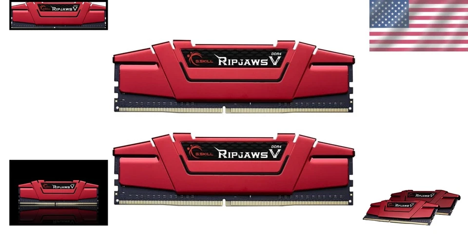 16GB Ripjaws V Series U-DIMM Memory Kit, 2400MT/s CL15, Red - Desktop Essential - Image 2 of 4