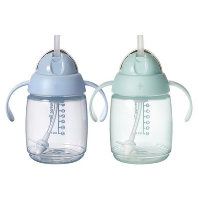 Tommee Tippee Starter Weighted Straw Sippy Cup 10oz for Baby & Toddler Pack of 2